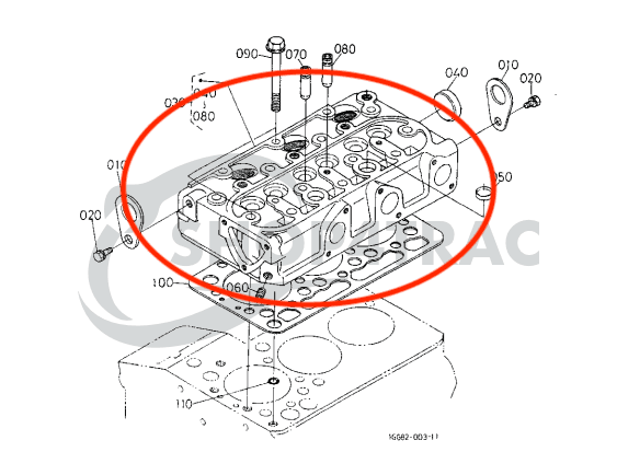 Culasse Complet Kubota D722 | D782 | Kubota B1820 | KX015 - KX016-4 - 4