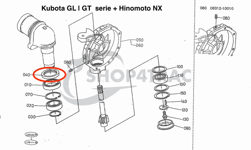 Joint d'huile d'essieu avant Kubota GL | GT | Aste | Hinomoto NX | Iseki TF | TH | AQ7451F