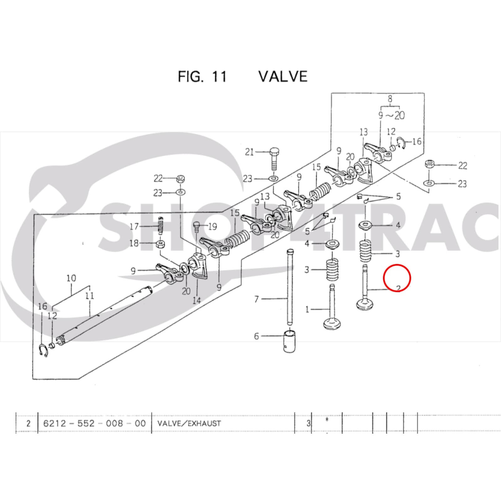 Soupape d'échappement moteur ISEKI E3CD | E3CE | E3CF | Pièce d'origine | OEM