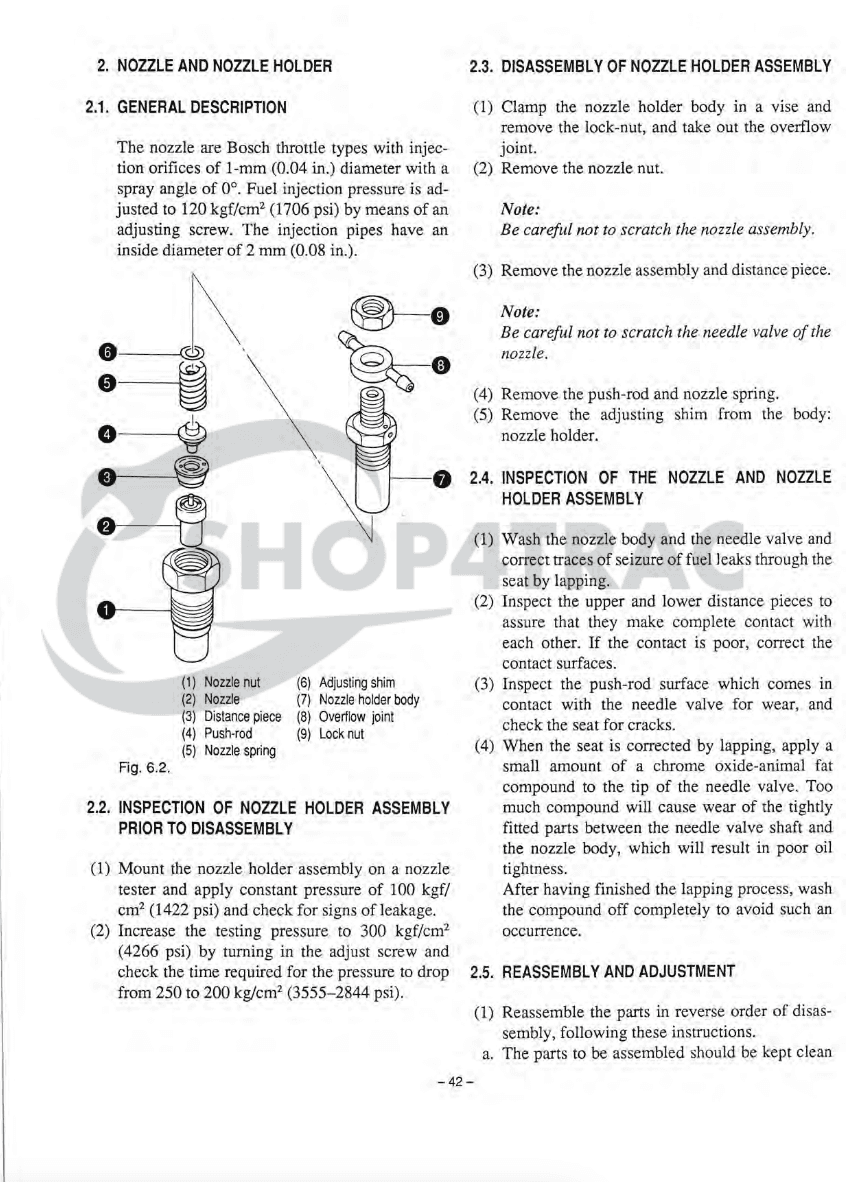 Buse d'injecteur Injecteur de carburant Iseki TL2100 - TL2300 | Isuzu E3AE1 | Bolens G272 - G274 - 4