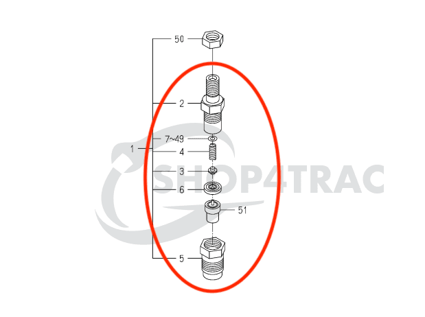 Injecteur de carburant complet Iseki SXG19 – SXG326 | TXG23 – TXG237 | TM223 – TM3247 | TLE3400 | DN0PD620 - 2