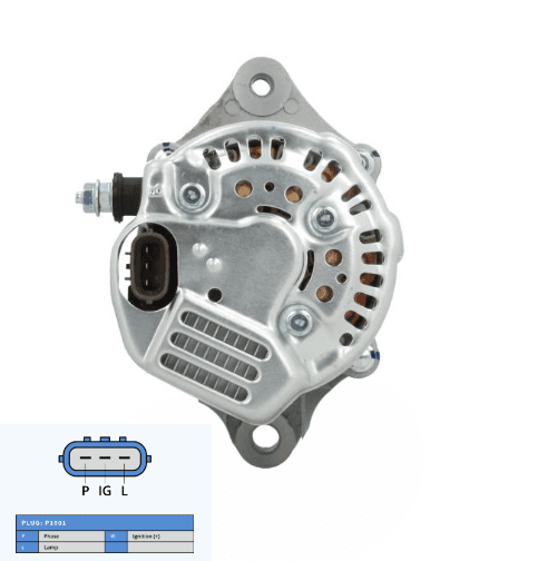 Alternateur Kubota D722 - D902 - D905 - D1005 - D1105 - D1105-t - D1305 - V1305 - V1505 - V1505-t - Z602 - 3