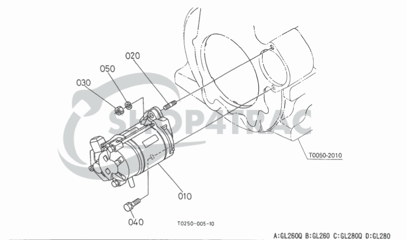 Démarreur Kubota GL19 - GL35 | GL200 - GL338 | L245 - L3430 | KL27 - KL330 - 4