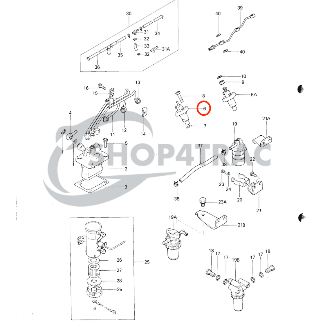 Injecteur de carburant complet Mitsubishi Original | K3B - K4E | KE70 | Bolens - 2