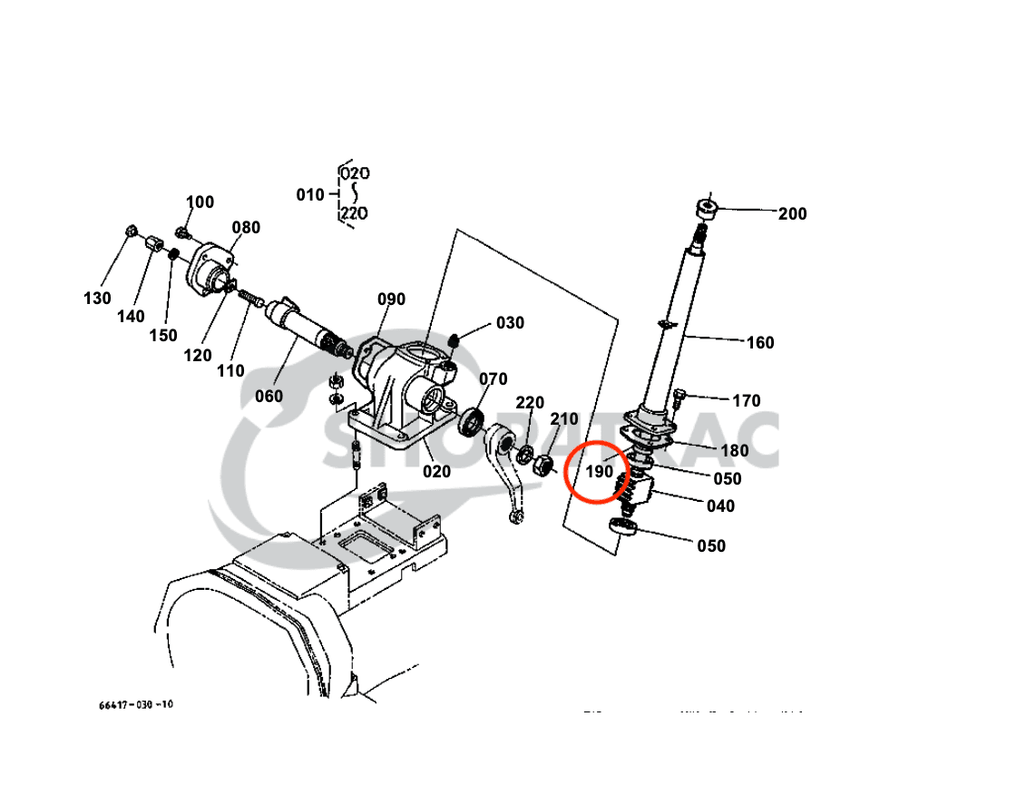 Sceau à huile Kubota B1200 - B1402 | B1750 | Joint de colonne de direction B5000 - B6100 | TC16287 - 2
