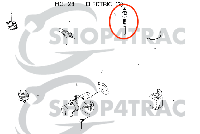 Culasse Iseki E3CD | E3CD-T | E3CE | complet + joint de culasse + bougie de préchauffage - 4