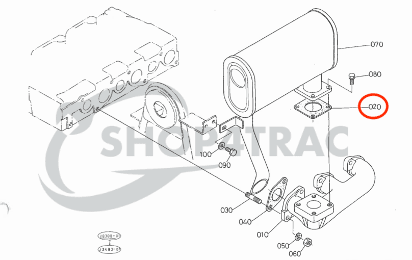Joint de collecteur d'échappement Kubota GL | GT | D1402 - D1803 | V2003 - V2403 - 2