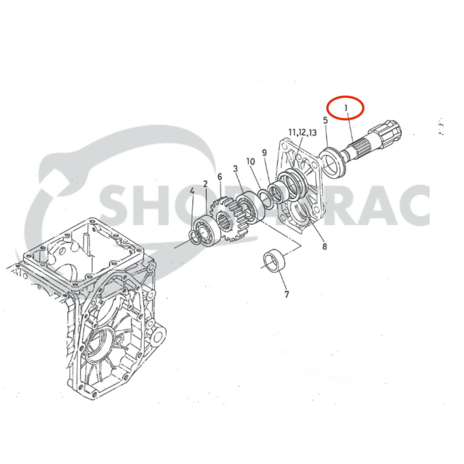 Prise de force | Prise de force Kubota B1200 - B1502 | B4200 - B5200 | Zen-noh ZB1200 - ZB1502 - 3