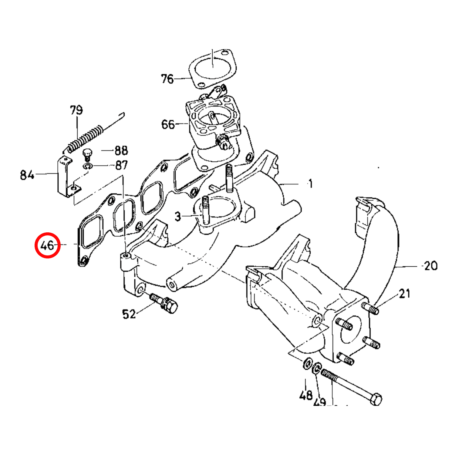 Joint d'admission | joint d'échappement Iseki TU1700 - TU2101 | TU180 - TU320 | TA207 - TA287 | TL1900 - TL2701 - 2