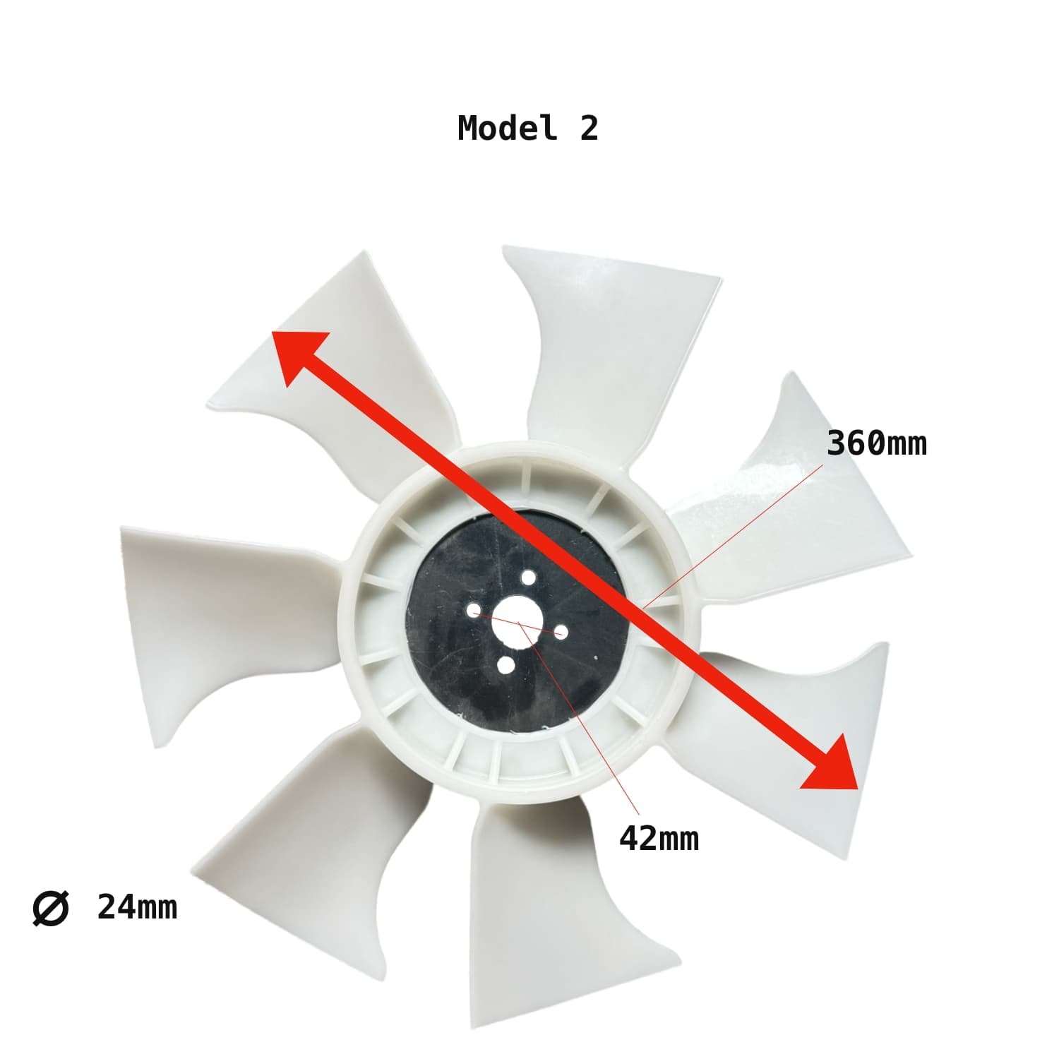 Ventilateur de refroidissement Kubota D1005 | D1105 | D1305 | V1505 | Hitachi | Hyundai | Giant - 4