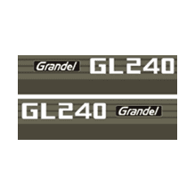 Autocollant | Jeu d'autocollants Kubota GL240 | GL | Série Grandel