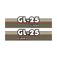 Autocollant | Kit d'autocollants Kubota GL25 | GL | Série Grandel