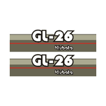 Autocollant | Jeu d'autocollants Kubota GL26 | GL | Série Grandel