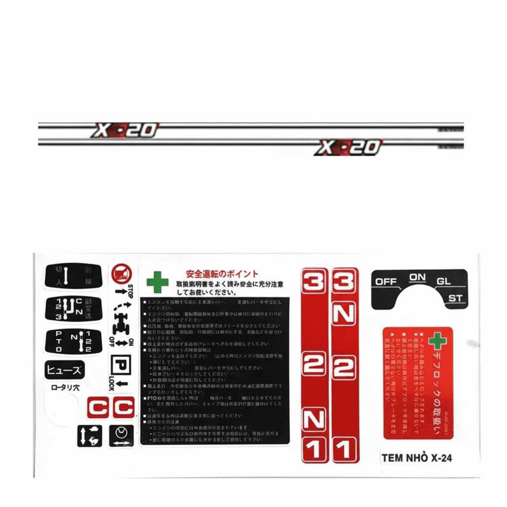 Autocollant | Kit d'autocollants Kubota Saturn X20 | Série X