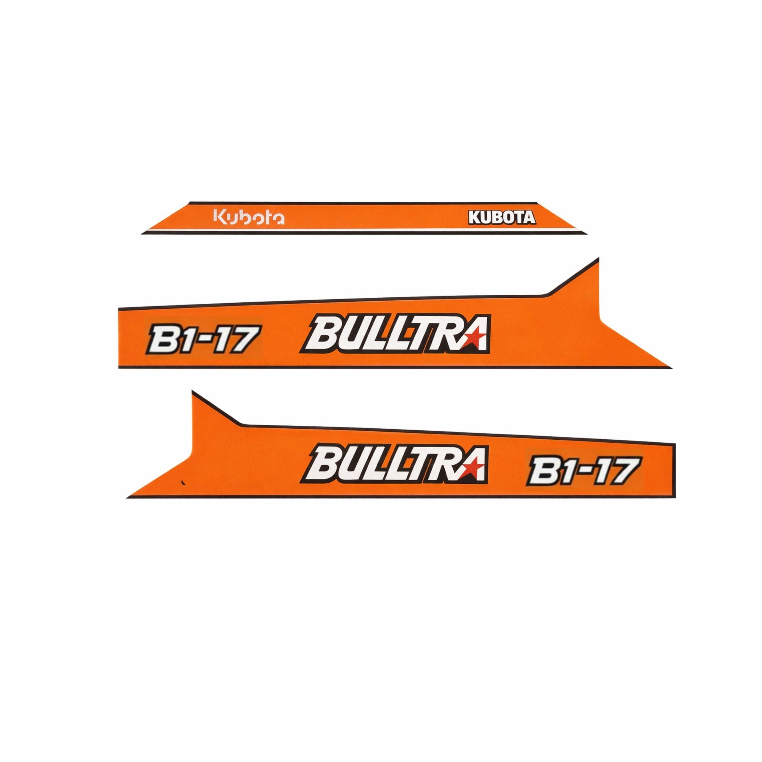 Autocollant | Jeu d'autocollants Kubota B1-17 | Série B1 Bulltra