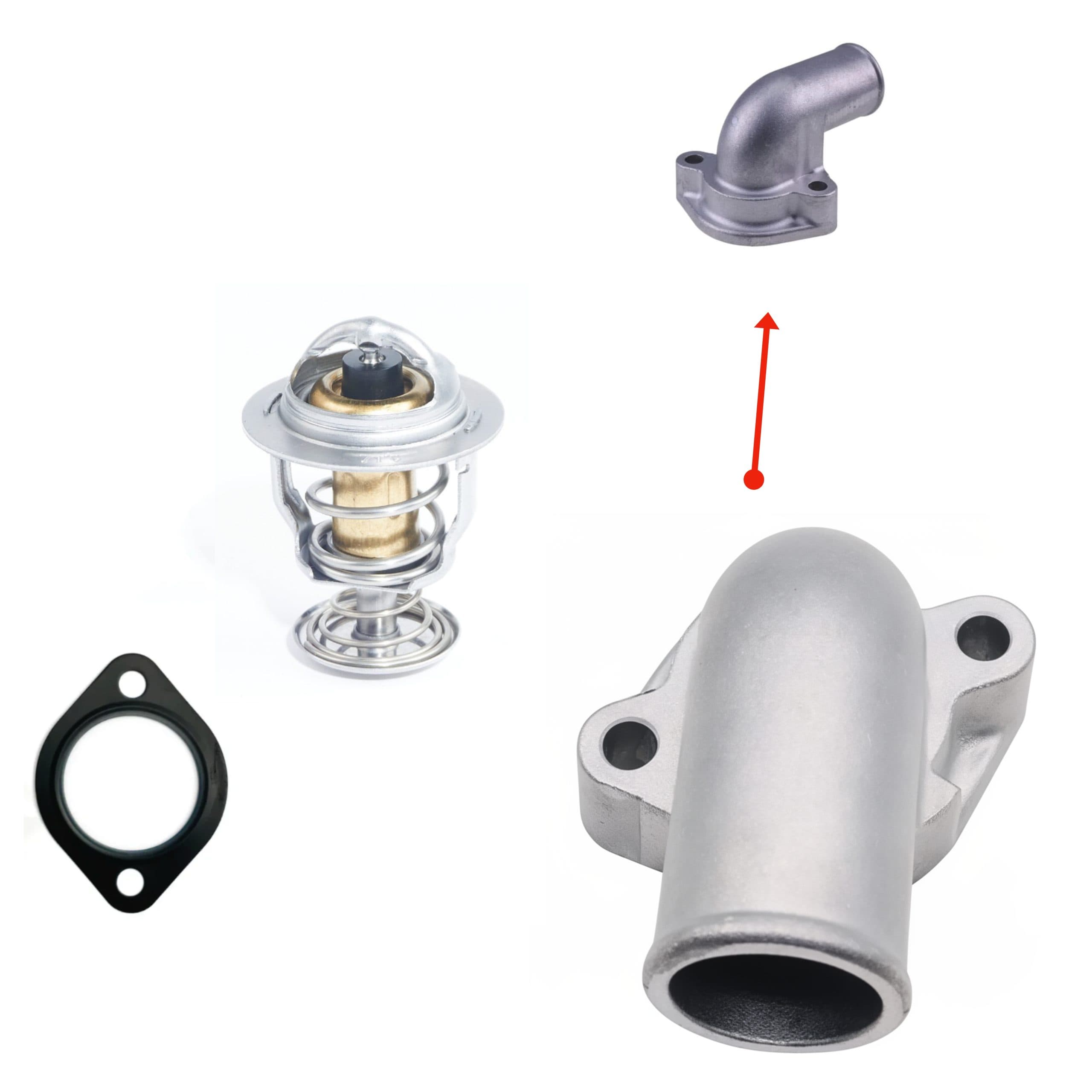 Boîtier de thermostat | bride d'eau Kubota KX91-3 - KX91-S3S2 | L39 - L45 | R410 - R520